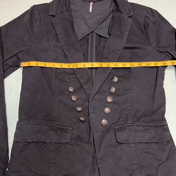 Free People Distressed Black Military Jacket - Medium - Picture 5 of 9